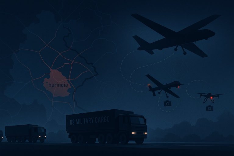 Reports claim Russian drones monitoring US military cargo routes in eastern Germany