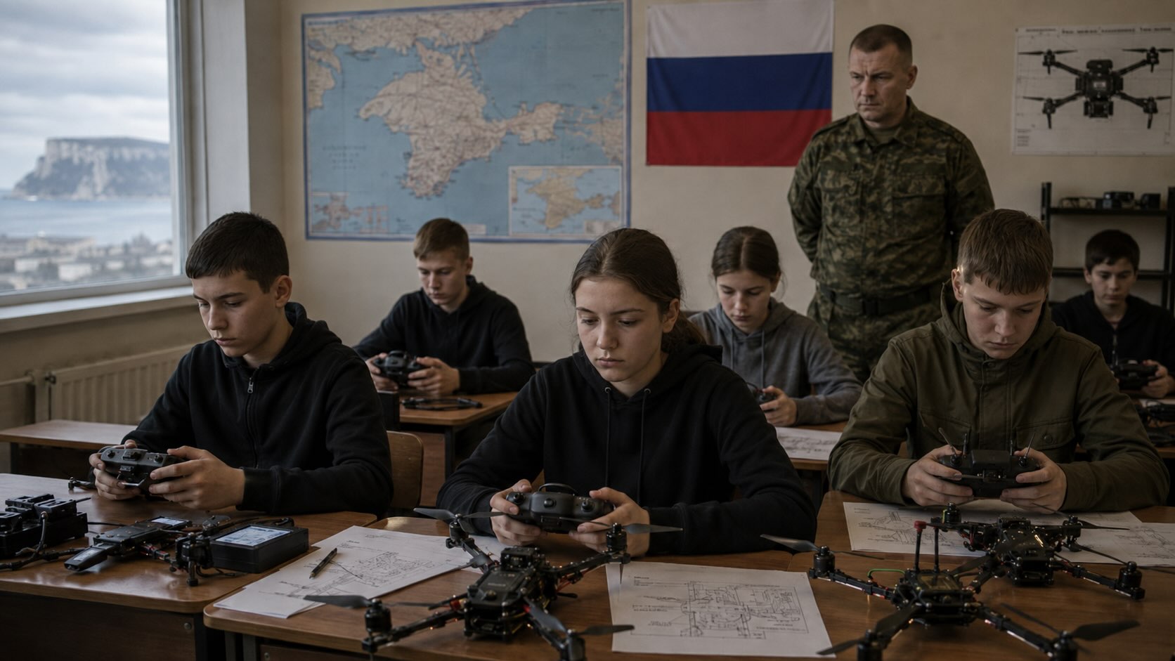 Russia’s drone training drive in Crimea raises legal risks over militarisation of children