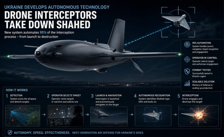 Ukraine develops autonomous drone technology to intercept Shahed attacks