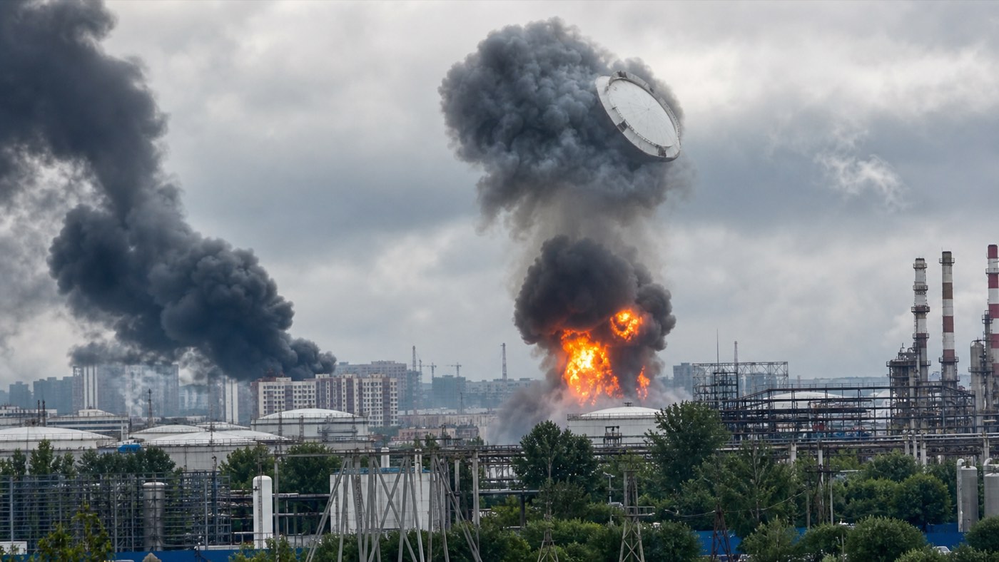 Moscow Refinery Strike Shows Ukraine’s Drone War Has Reached Russia’s Fuel System